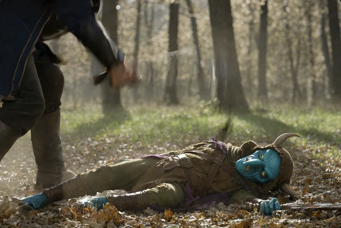 Elias charges into the Rustlefoot Goblin camp