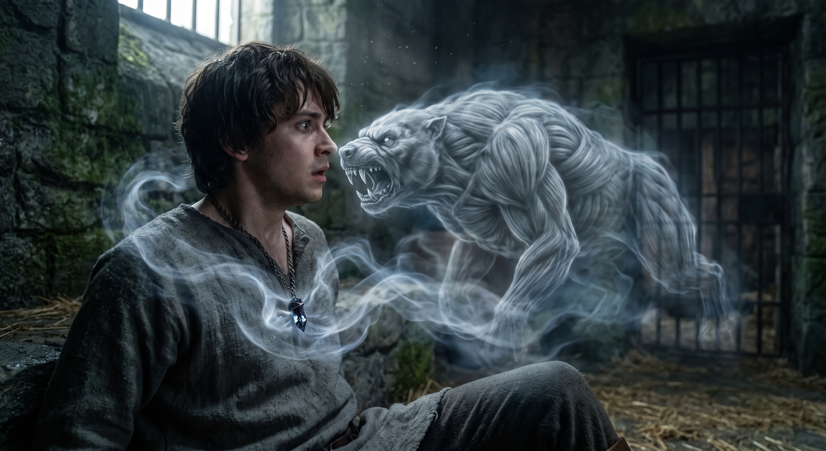 A spectral Ground Hulk manifests from the Luminus Pendant in Elias's cell